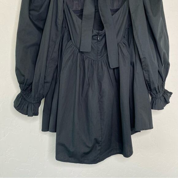 For Love & Lemons NWT Black Ruth Mini Dress Large - Picture 9 of 11